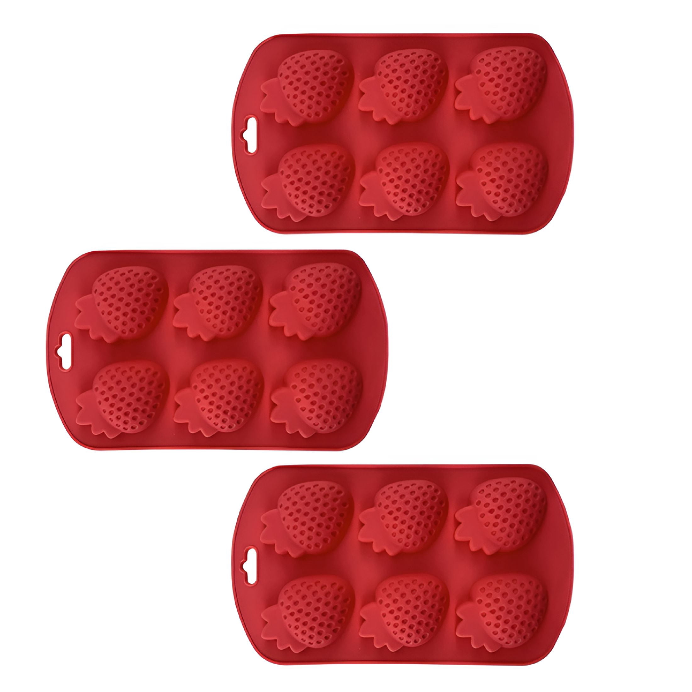 ACDANC 2026 New 3Pcs Strawberry Silicone Mold,Strawberry Chocolate Mold ...