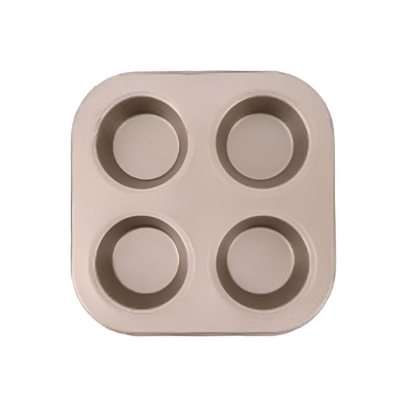 ACDANC 2026 New 4 Cup Cupcake Pan Non Stick Easy to Clean Baking Pan Air Fryer Small Oven Round Bakeware 2 Colors Cake Mould Baking Tray for Home Cooking