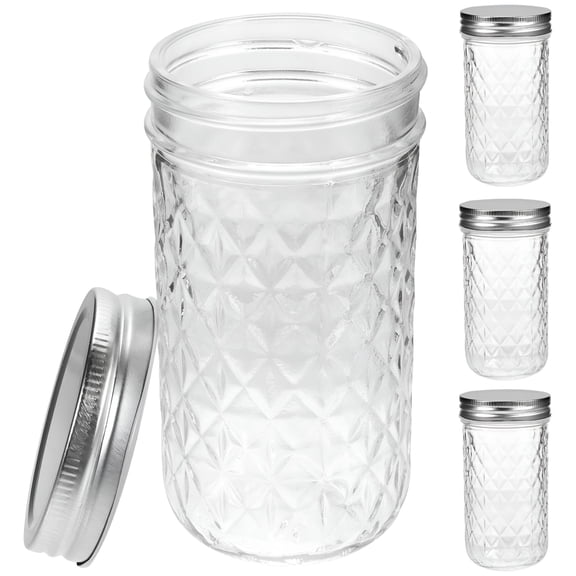 ACDANC 2026 New 4 Pack 16 Oz Wide Mouth Mason Jars with Lids - Glass Storage Jars for Jam,Honey,Pickling,Meal Prep & Diy Projects,For Canning,Kitchen Organization,Pantry Storage,Homemade Gifts.
