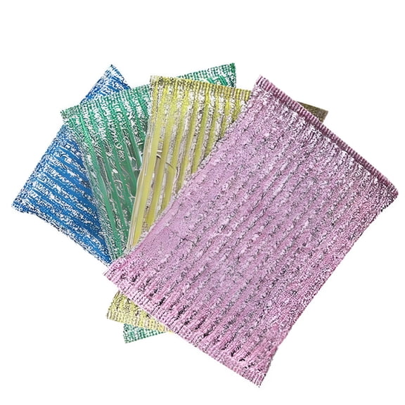 ACDANC 2026 New 4 Pack Scouring Pads Scrubbers Set in 4 Random Color Multipurpose Non Abrasive Non Scratch - Synthetic Fiber Cleaning and Scouring Scrubs for Kitchen Bathroom Dishes
