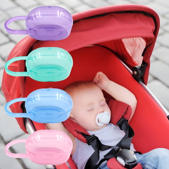 ACDANC 2026 New 4 Pcs Baby Pacifier Box,Pacifier Storage Portable Pacifier Box Storage Case with Non-Slip Handle for Home Travel for On-The-Go,Travel,Baby Care,Organization,Daycare.
