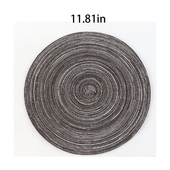 ACDANC 2026 New 4 Pcs Coasters Round Hot Pad Trivet for Kitchen Hot Pots and Pans for Dining Kitchen Tea Time Cotton Thread Weave Drink Coasters Gray 11.8"
