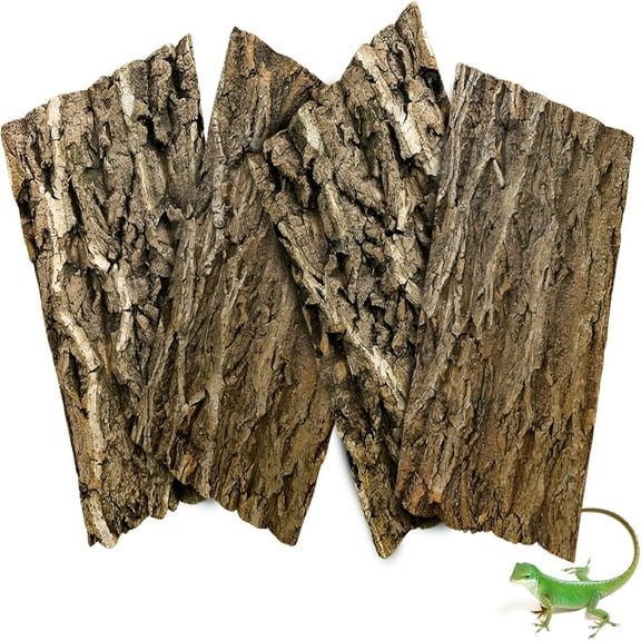 ACDANC 2026 New 4 Pcs Cork Bark Flats Cork Bark Background for Reptile Tank Lizard Gecko Bearded Dragon Climbing Wall Decor Terrarium Habitat Accessories