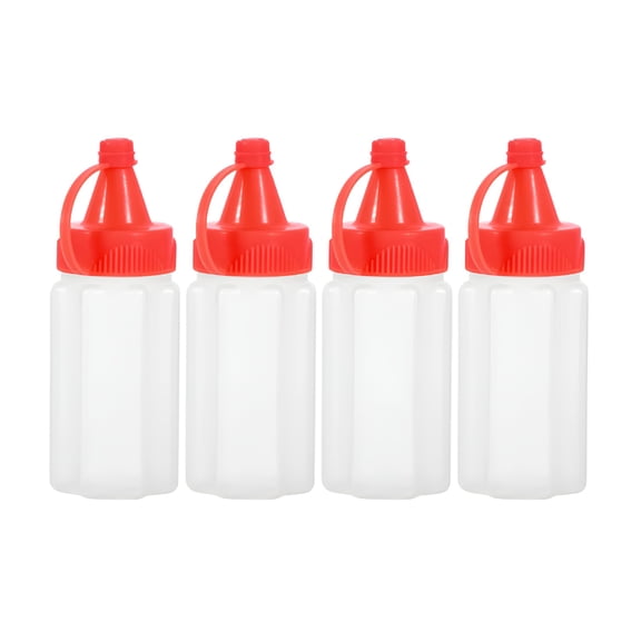 ACDANC 2026 New 4 Pcs Mini Sauce Squeeze Bottle Small Ketchup Lunchbox Salad Dressing Dispenser Container Convenient, for Condiment Storage, Lunchboxes, Portion Control, Travel Use, Table Service.