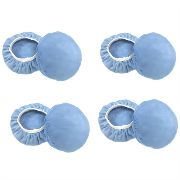 ACDANC 2026 New 4 Pcs Polish Pad,Suitable for Removing Dust and Oil Car Detailing Polishing Disc Set,No Water Marks,No Lint Polishing Microfiber Cloth Set,Light Blue,7-8Inch