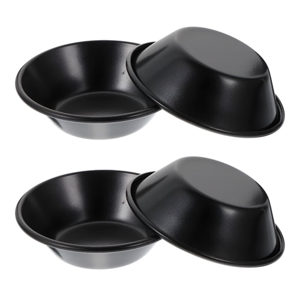ACDANC 2026 New 4 Pieces 3" Mini Pie Pan Black Tins Round Pan for Baking Carbon Steel Pizza Nonstick Plate