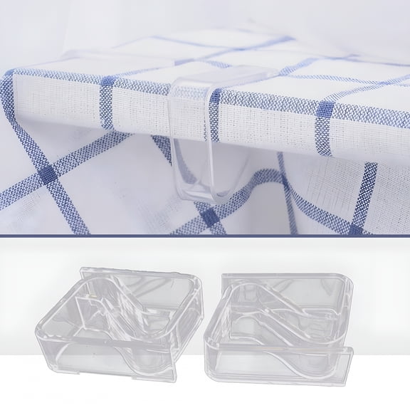 ACDANC 2026 New 4 Transparent High-Quality Plastic Tablecloth Clips with Strong Fixing Function for Dining Table, Picnic Table, Outdoor Table, Kitchen Table