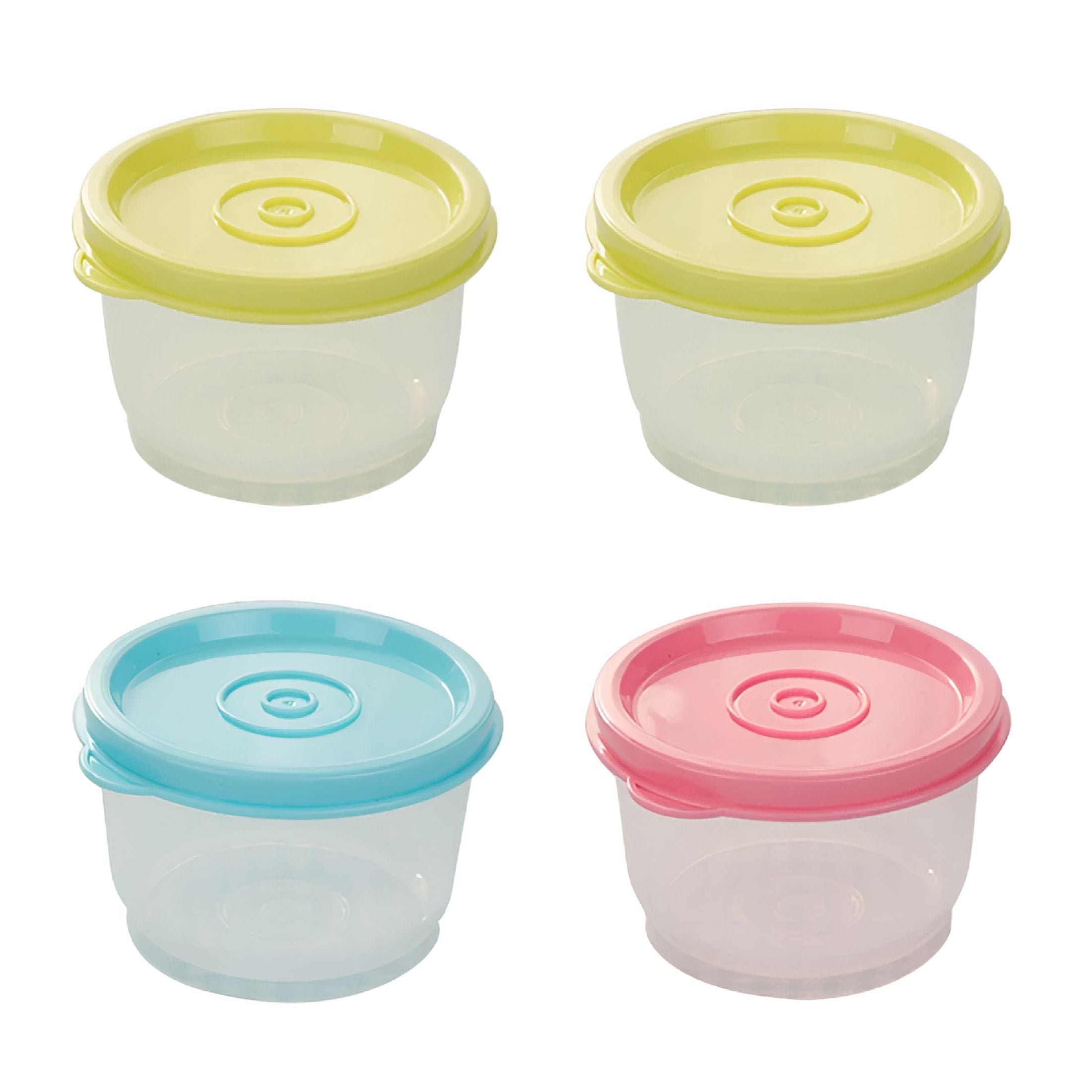 ACDANC 2026 New 4Pcs 150Ml Small Round Plastic Food Containers Kitchen ...