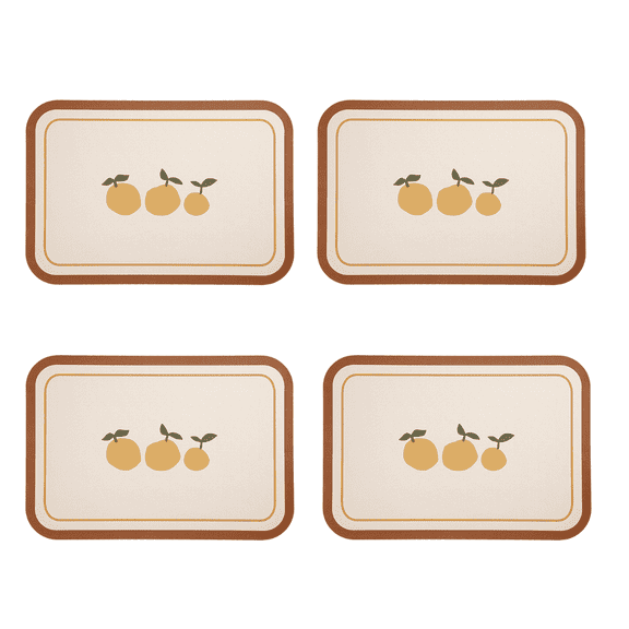 ACDANC 2026 New 4Pcs Coasters Stain Resistant Dish Mat Double Sided Texture Coasters Set of 4 for Kitchen Dining Table Coffee Table Style 6