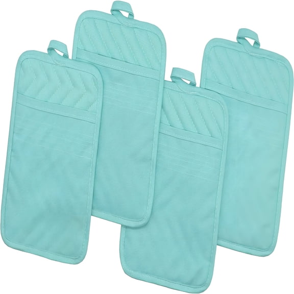 ACDANC 2026 New 4Pcs Cotton Pocket Pot Holder Kitchen Hot Pads Heat Resistant,Kitchen Basic Trivet for Cooking and Baking,7X9Inch