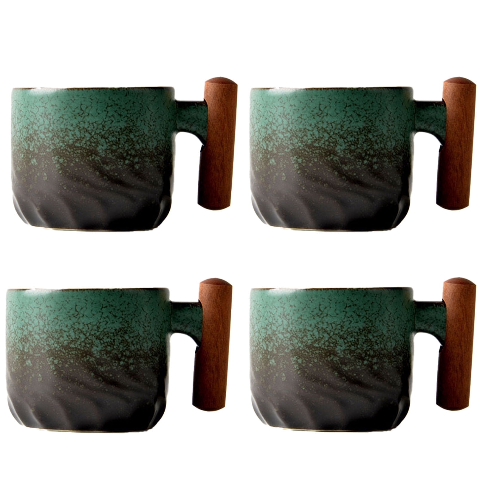 ACDANC 2026 New 4Pcs Espresso Cups Espresso Cups Set of 4 Double Espresso Cups for Home,Cafe,Office Gradient Green