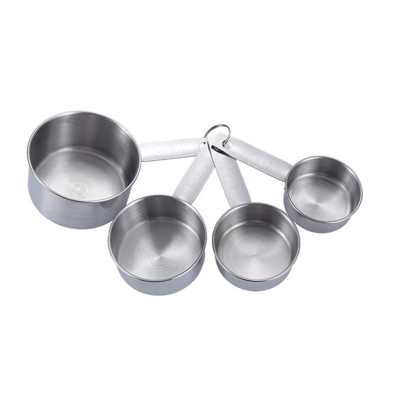 ACDANC 2026 New 4Pcs Measuring Cups Long Handle Structure Kitchen Utensils High Precision Scale Stainless Steel Measuring Cups Style 7