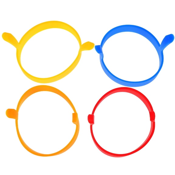 ACDANC 2026 New 4Pcs Silicone Egg Rings Food Grade Egg Cooking Rings Kitchen Fried Egg Mold Silicone Egg Molds for Breakfast, Cooking, Frying, Pancakes, Omelets, Kitchen, Non-Stick Frying Pans.