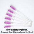 thumbnail image 1 of ACDANC 2026 New 50 Pcs Eyelash Brush Disposable Mascara Wands Colour Brush Lash Brush for Makeup Beauty Salon Travel Daily Use Purple-Red, 1 of 5
