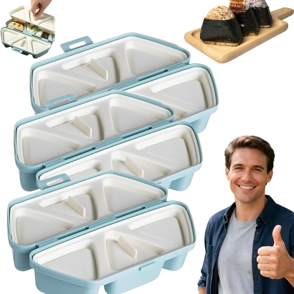 ACDANC 2026 New 6 in 1 Onigiri Mold - Triangle Rice Ball Maker,Non-Stick Sushi Rice Mold,Foldable & Dishwasher-Safe Bento Tool for Quick Meal Prep Sushi Mold