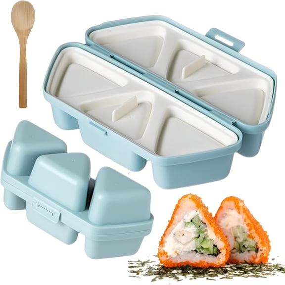 ACDANC 2026 New 6 in One Onigiri Mold,Triangle Sushi Mold,Quick to Make and Easy to Store Carry and Clean,Foldable Design and Non-Stick for Picnic & Daily Storing Sushi and Making Rice Mold