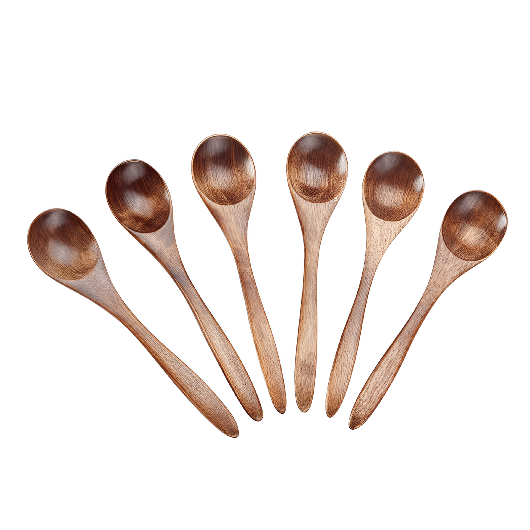 ACDANC 2026 New 6-Pack Natural Wooden Spoons for Cooking & Eating,Eco ...
