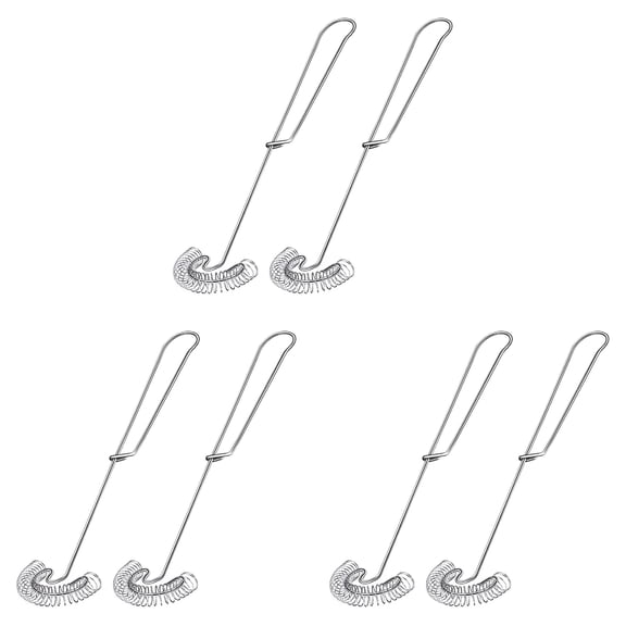 ACDANC 2026 New 6 Pcs Egg Whisk Sauce Whisk Gravy Whisk Scandinavian Type Flat Whisk Handheld Stainless Steel Wire,Small Spring Coil Whisk Egg Frother Milk Beater Blender Spiral Whisk Whipper Cooking