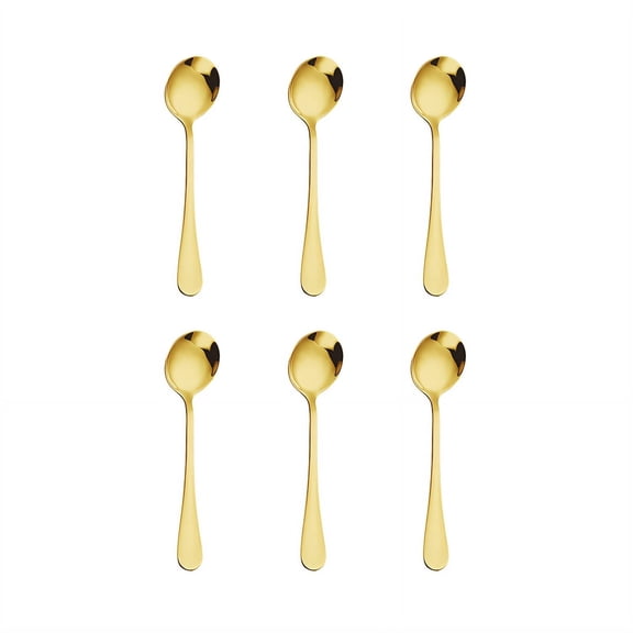 ACDANC 2026 New 6 Pcs Spoons Sleek and Modern Design Soup Spoon Safe for Non Stick Cookware Cooking Spoon Style 9 for Kitchen Dining Cooking Soups Salads Stews