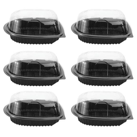 ACDANC 2026 New 6Pcs Disposable Food Box with Clear Lid Restaurant Take Out Food Containers to Go Containers with Lids for Picnics,Parties,Meal Prep,Lunchboxes Disposable
