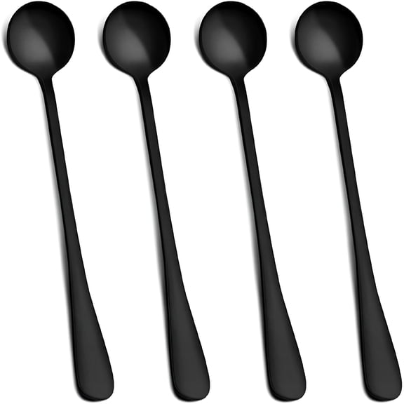 ACDANC 2026 New 9-Inch Long Handle Iced Tea Spoon,Coffee Spoon,Ice Cream Spoon,Coffee Spoons Stainless Steel Cocktail Stirring Spoons,Set of 4