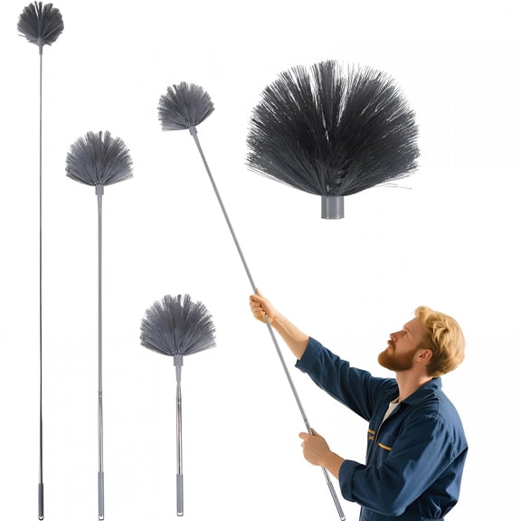ACDANC 2026 New 90 Inch Foot Cobweb Duster with Extension Pole Combo,Spider Web Brush with Pole-Hand-Packaged,Lightweight for Home, Garage, Attic, Porch