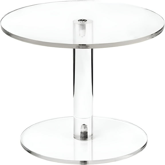 ACDANC 2026 New Acrylic Cake Stand, Round Cake Stands for Dessert Table, Clear Cupcake Stand for Birthday Party, Pastry Candy Pizza Display Riser for Wedding Event (Small 7.8In)