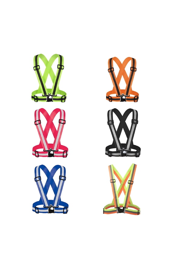 2026 New Adjustable Safety Security High Visibility Reflective Vest Elastic Strap Jacket