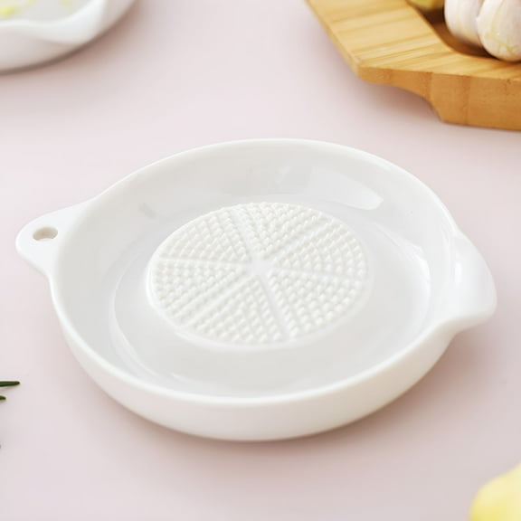 ACDANC 2026 New Advanced Ceramic Grater Plate for Garlic Onion Cheese Vegetables and Fruits in Kitchen White 4"Es for Home&Kitchen, for Grating, Shredding, Cooking, Meal Prep, Salad, Garnishing