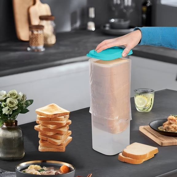 ACDANC 2026 New Airtight Bread Storage Container with Clear Lid - Plastic Loaf Keeper for Freshness Preservation Space Saving Kitchen Organizer for Countertop and Pantry Use 34X13X13 Centimeters