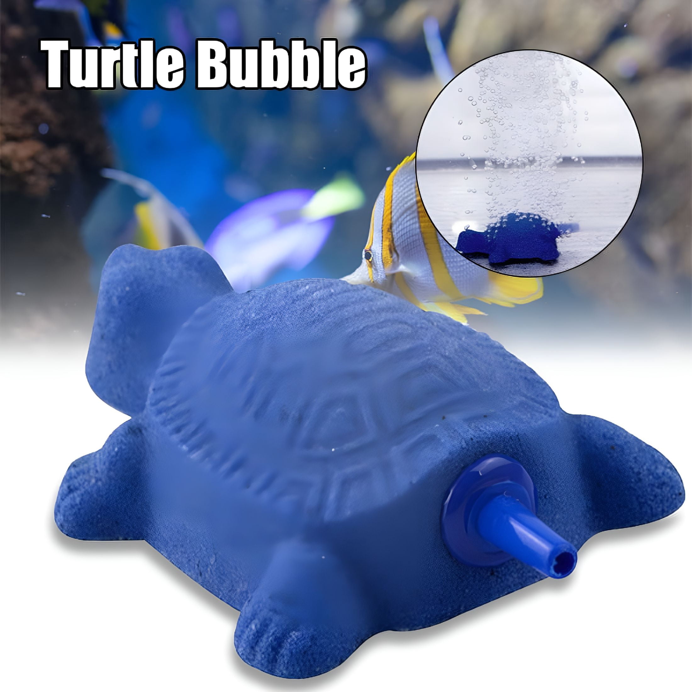 ACDANC Turtle Shaped Aquarium Air Stone, Fine Bubble Fish Tank Aerator ...
