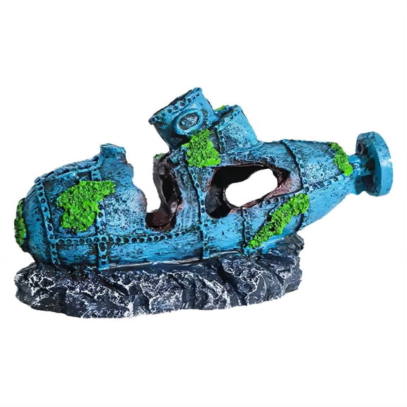 ACDANC 2026 New Aquarium Decorations Scenic Decor Fish Tank Decor Battleship Wreck Fish Tank Accessories for Freshwater Saltwater Aquariums Style4