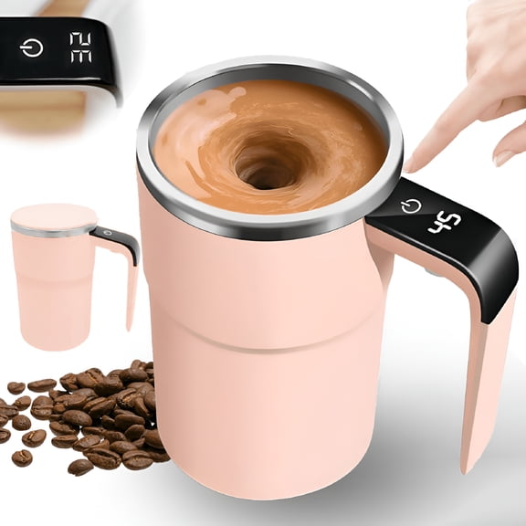 ACDANC 2026 New Automatic Stirring Coffee Cup with Led Display,13Oz Self-Stirring Mug,304 Stainless Steel Material,Automatic Magnetic Stirring Coffee Mug for Home,Office,Travel,Car
