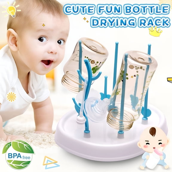 ACDANC 2026 New Baby Bottle Storage Drying Rack,Countertop Drying Rack Kitchen Draining Mat for Babies and Toddlers Bottles,Dishes,Sippy Cups,Accessories Bpa-Free Hygienic