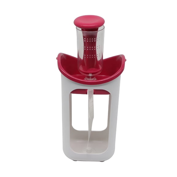 ACDANC 2026 New Baby Food Maker with 10Pcs Pouch,Baby Food Squeezes Station Fruit Maker Puree Squeezer with Reusable Storage Bags for Snacks Storage for Home,Travel,Daycare,Outing,Kitchen Red