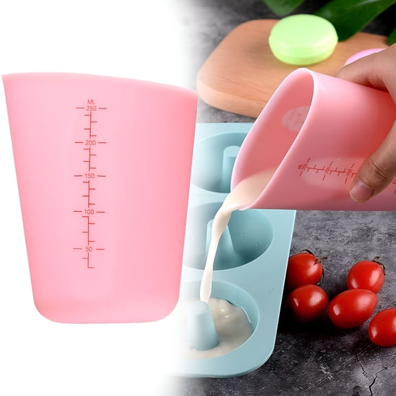 ACDANC 2026 New Baking Measuring Cup 250Ml Pink,1 Piece Silicone Flexible Measuring Cup for Baking,Cooking,Kitchen,Meal Prep,Home Use,Home and Kitchen