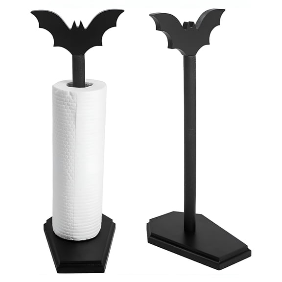 ACDANC 2026 New Bat Paper Towel Holder - Halloween Decor for Kitchen and Bathroom - Gothic Home Decor for Oddities and Curiosities - Goth Accessories for Countertop Stand - Witchy Gifts for Women