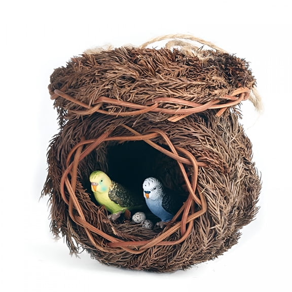 ACDANC 2026 New Bird Cedar Woven Hanging Bird Roosting Pouch for Outdoor Garden Decoration with Easy Hanging Rope