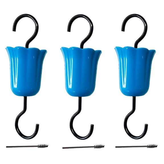 ACDANC 2026 New Bird Feeder Hanger,Ant Guard Moats for Hummingbird Feeder,Flower Insect Moat for Wild Bird Feeder with Brushes