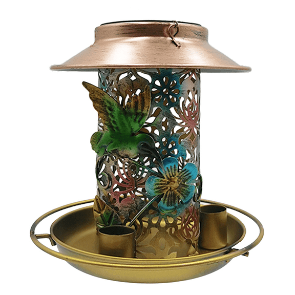 ACDANC 2026 New Bird Light Suspension Type Solar Bird Feeder Hanging Lamp Iron Art Bird Houses for Outside for Garden Backyard Patio Outdoor Decor Bird Watching Nature Lovers.