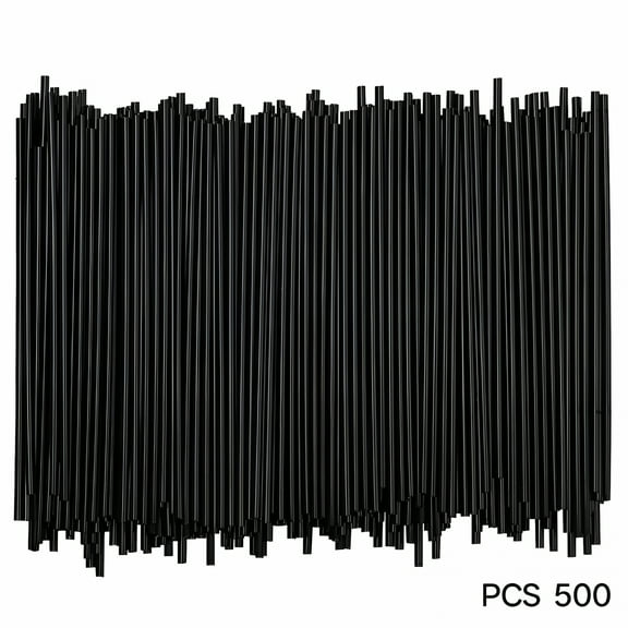 ACDANC 2026 New Black Plastic Cocktail Straws 500 Count,Plastic Straws 5 Inch Stirring Sticks for Bars,Parties,And Events