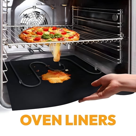 ACDANC 2026 New Black Reusable Glass Fiber Coated Non-Stick Oven Mat,Microwave Mat,Oven Liner Mat - High Temperature Resistant Oven Liners for Bottom of Gas Oven