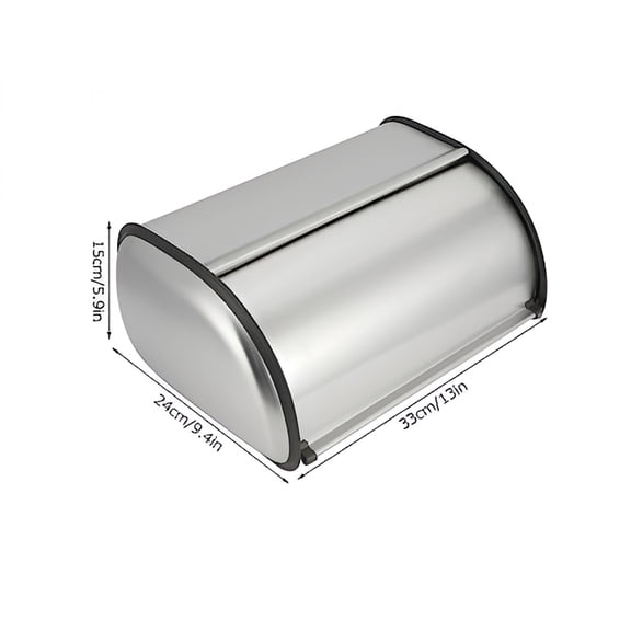 ACDANC 2026 New Bread Box for Kitchen Countertop,Stainless Steel Bread Holder,Large Capacity Bread Storage Container,Metal Bread Bin,Modern Bread Box with Rolling Door for Homemade Breads,Pastries