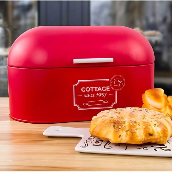 ACDANC 2026 New Bread Box - Modern Farmhouse Kitchen Decor - Bread Boxes for Kitchen Counter Large Bread Storage - Breadbox Bin Countertop - Oversized Bread Containers Loaf Storage 13X7X7.5 Inch