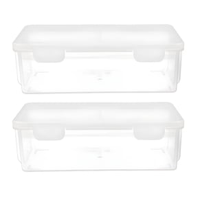 ACDANC 2026 New Bread Loaf Container 2Pcs Airtight Plastic Food Storage Containers for Bread and Cereal for Home,Kitchen,Pantry (7.48X3.74X2.36Inches)