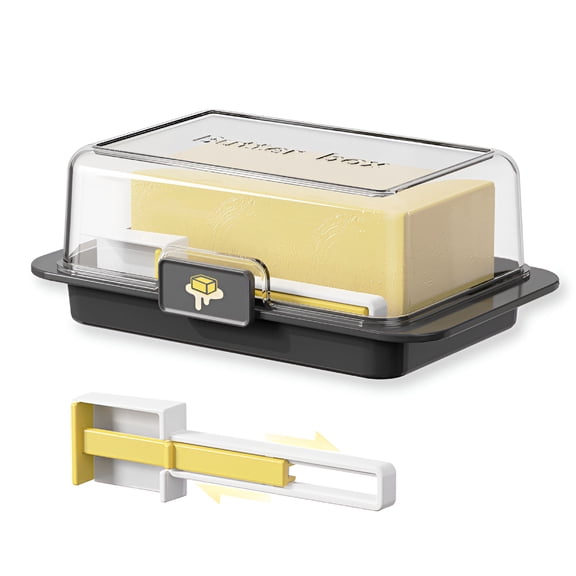 ACDANC 2026 New Butter Dish with Lid for Countertop and Refrigerator Door Shelf,Airtight Butter Keeper Container,Clear Butter Dish,Plastic Butter Holder Tray Container
