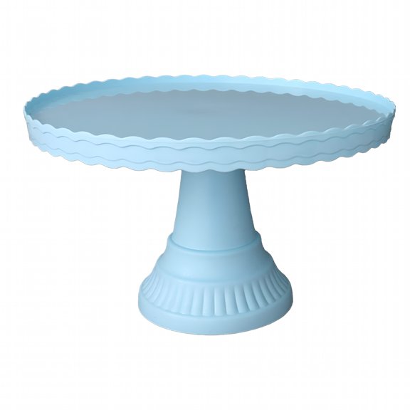 ACDANC 2026 New Cake Stand Stable Non-Slip Plastic Wave Design Dessert Display Plate for Wedding-Blue, for Displaying Cakes, Desserts, Pastries, Parties, Receptions, Birthday Celebrations