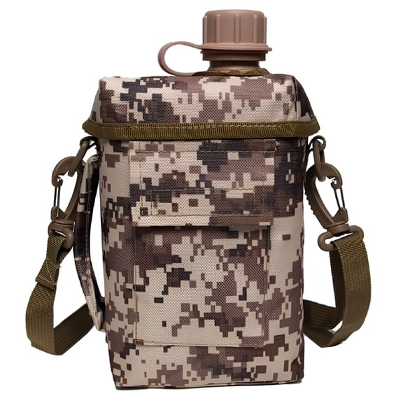 ACDANC 2026 New Camping Water Canteen Portable 2L Flask Military Water Kettle Outdoor Camping Hiking Canteen for Outdoor Survival Backpacking