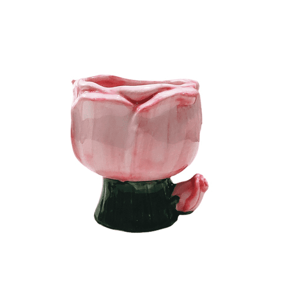 ACDANC 2026 New Candle Holder Tulip Flower Candle Holder Centerpieces for Wedding Ceramic Aromatherapy Candlesticks Rose Pink for Wedding Decor Romantic Dinners Home Decoration Gift for Loved Ones