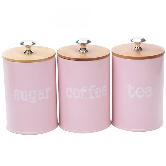 ACDANC 2026 New Canister Set Copper Sugar Pasta Biscuits Storage Jars Bin for Kitchen,Pantry,Home Pink